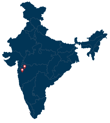 India map showing office locations